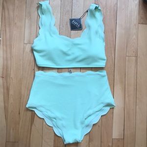 Mint Green Bikini Top & Bottom from Zaful